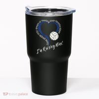 Womens I'm Raising Mine! Volleyball Mom Tumbler thumb 0