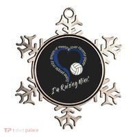 Womens I'm Raising Mine! Volleyball Mom Ornament thumb 0