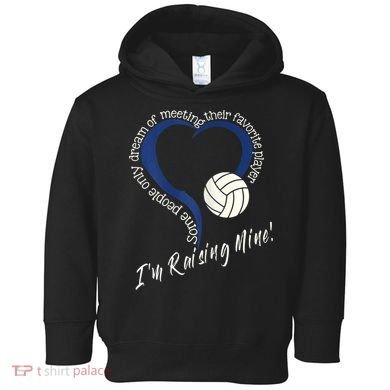 Womens I'm Raising Mine! Volleyball Mom Toddler Hoodie