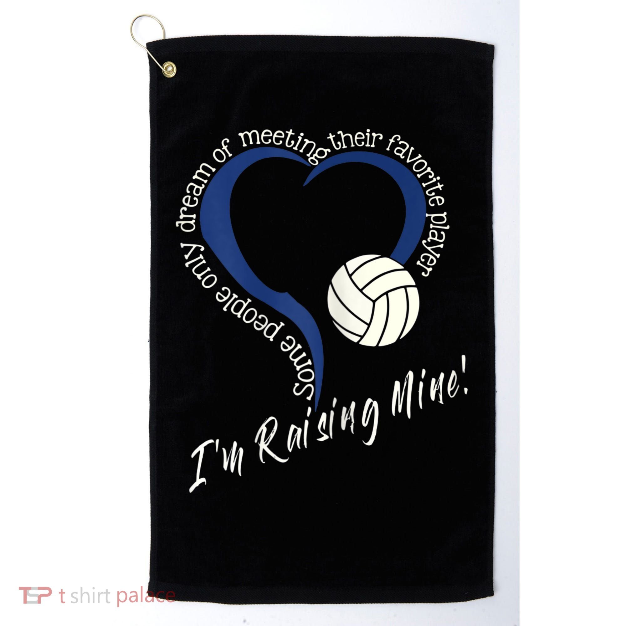 Womens I'm Raising Mine! Volleyball Mom Golf Towel