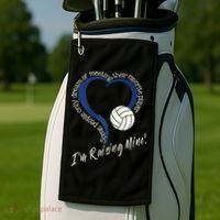 Womens I'm Raising Mine! Volleyball Mom Golf Towel thumb 2