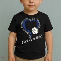 Womens I'm Raising Mine! Volleyball Mom Toddler T-Shirt thumb 2