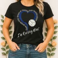 Womens I'm Raising Mine! Volleyball Mom Women's T-Shirt thumb 2