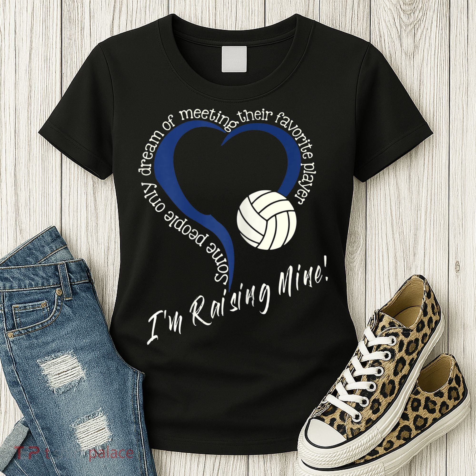 Womens I'm Raising Mine! Volleyball Mom Women's T-Shirt