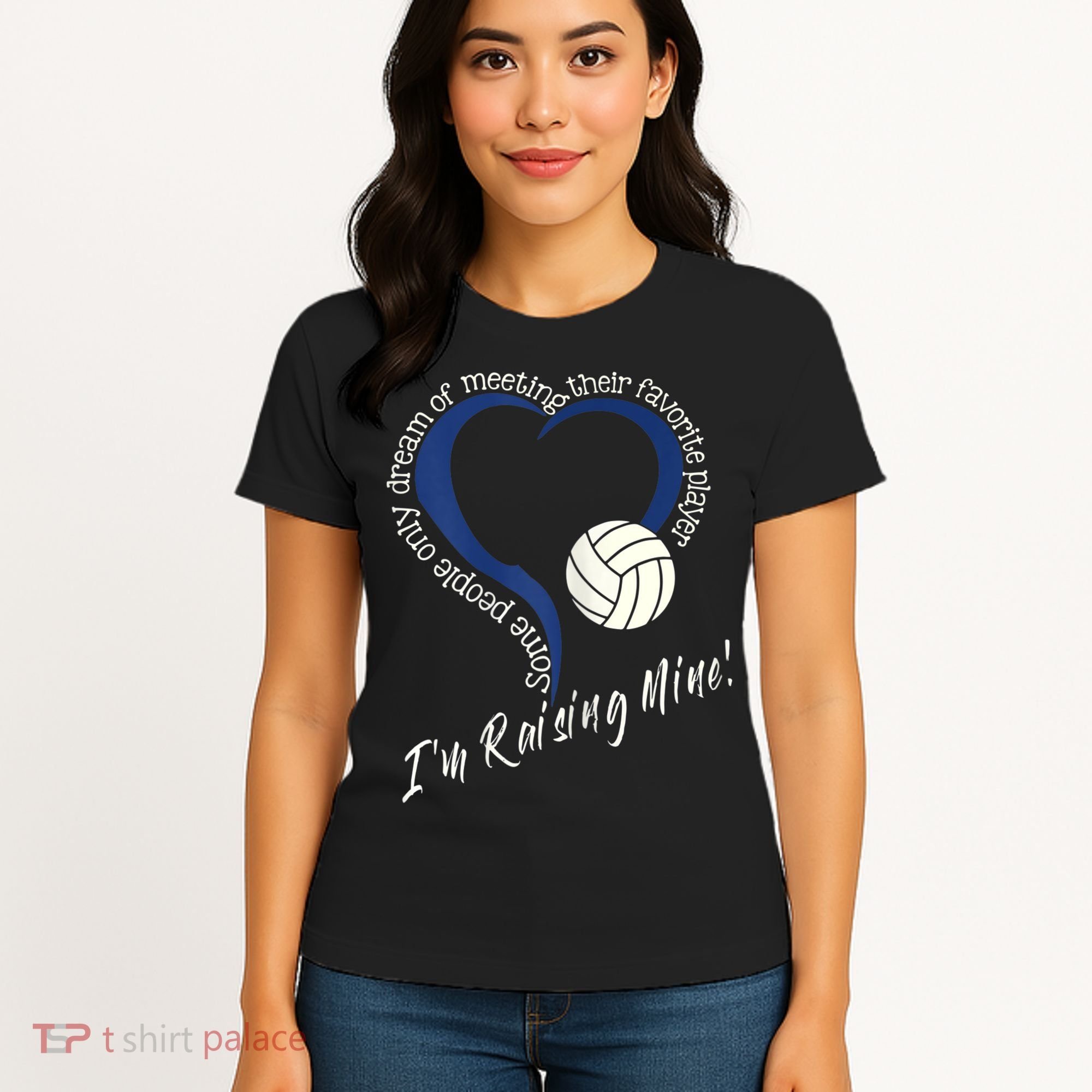 Womens I'm Raising Mine! Volleyball Mom Women's T-Shirt