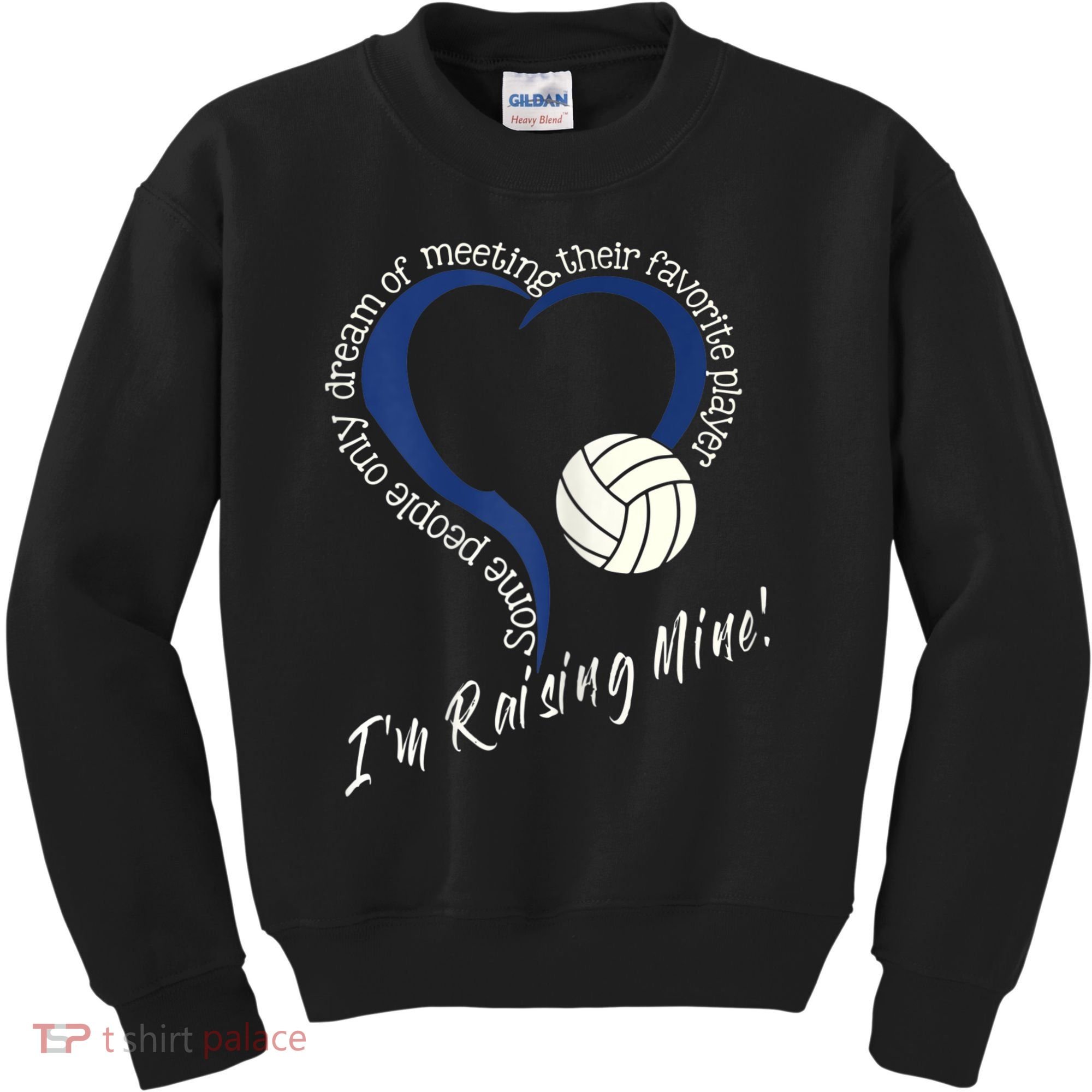 Womens I'm Raising Mine! Volleyball Mom Kids Sweatshirt