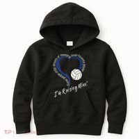 Womens I'm Raising Mine! Volleyball Mom Kids Hoodie thumb 0