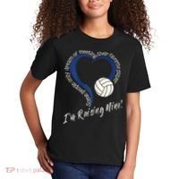 Womens I'm Raising Mine! Volleyball Mom Kids T-Shirt thumb 2