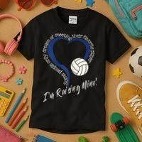 Womens I'm Raising Mine! Volleyball Mom Kids T-Shirt thumb 3