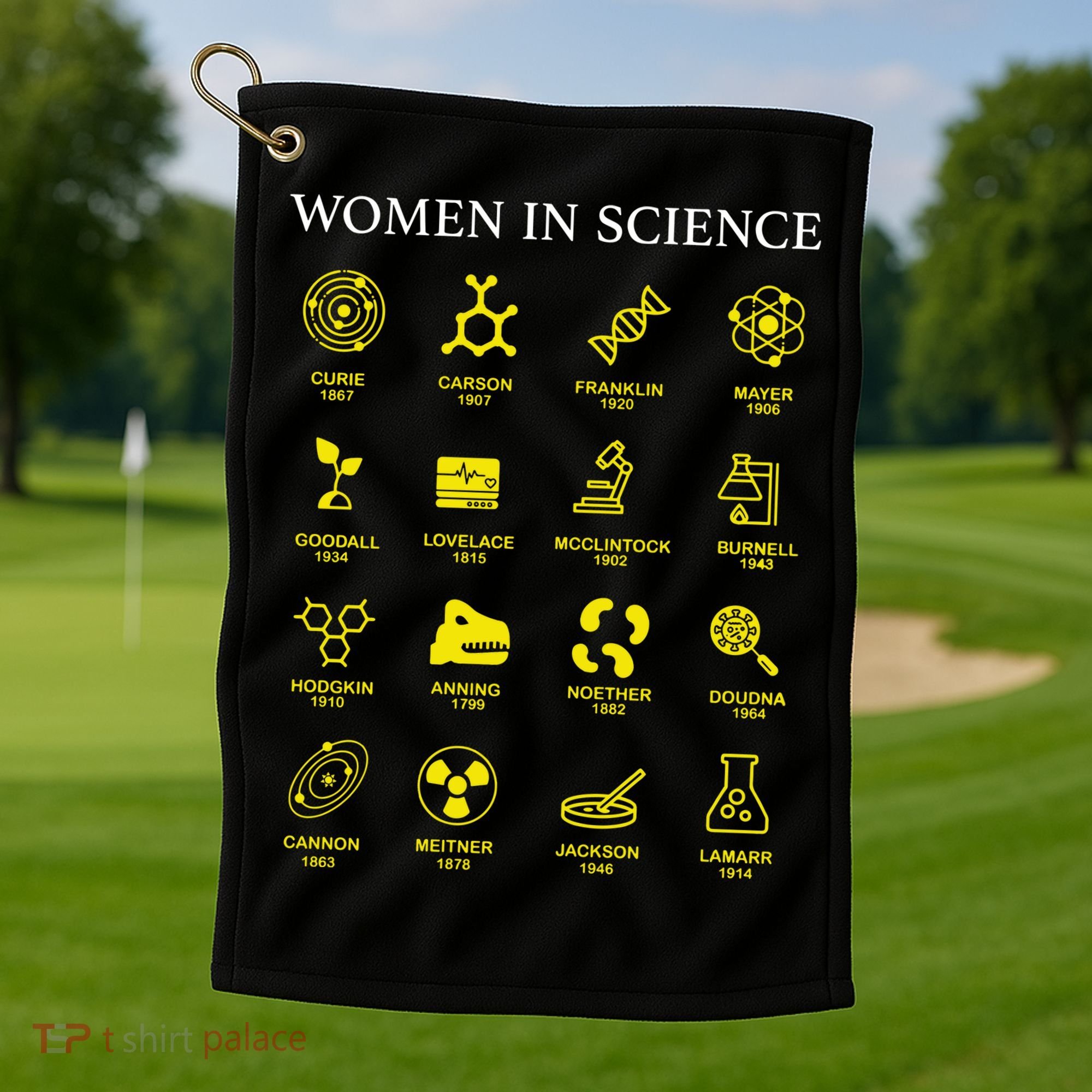 Women In Science Feminist Golf Towel