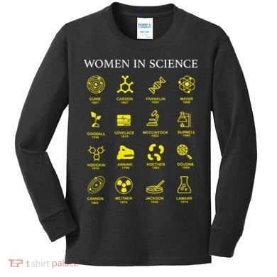 Women In Science Feminist Kids Long Sleeve Shirt