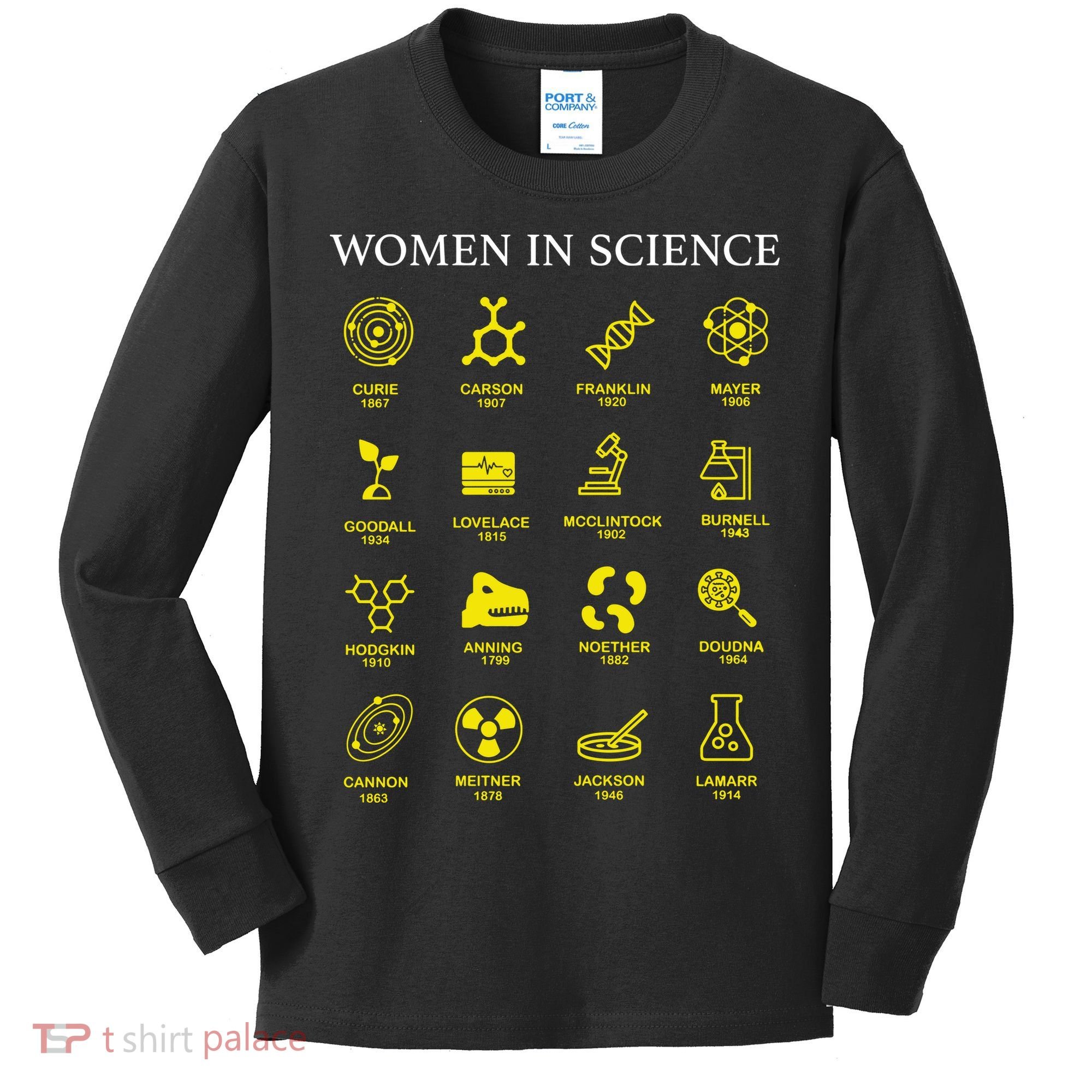 Women In Science Feminist Kids Long Sleeve Shirt