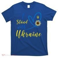 Wo I Stand With Ukraine Heart Sunflower Flag Symbol Cute Gift T-Shirt thumb 0