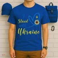 Wo I Stand With Ukraine Heart Sunflower Flag Symbol Cute Gift T-Shirt thumb 6
