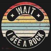 Wait I See A Rock Retro Sunset Style Geological Apron thumb 3