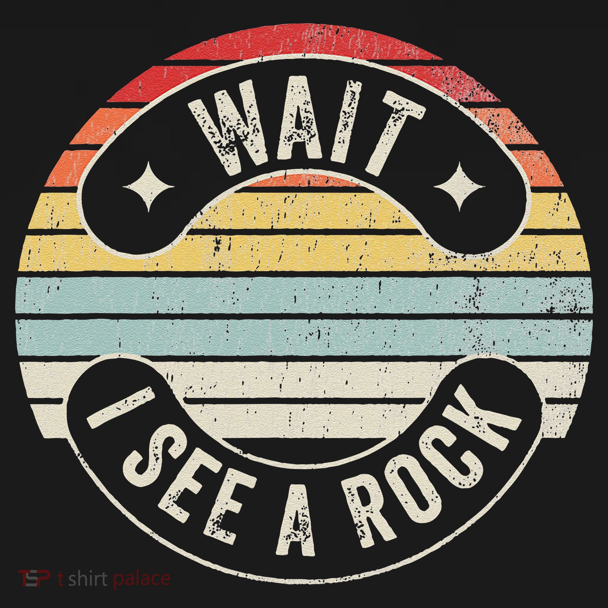 Wait I See A Rock Retro Sunset Style Geological Pajama Set