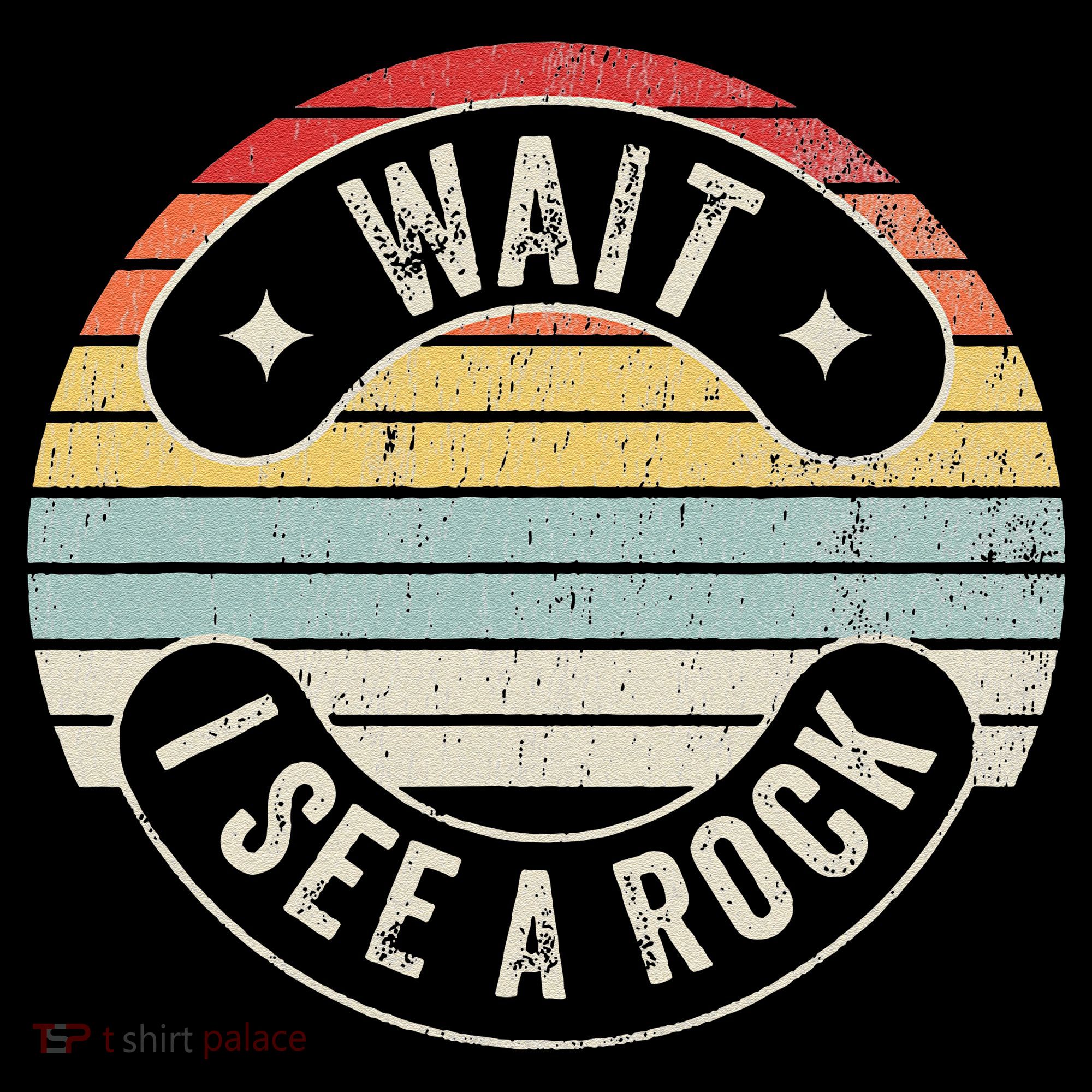 Wait I See A Rock Retro Sunset Style Geological Women's Hoodie