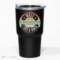 Wait I See A Rock Retro Sunset Style Geological Tumbler thumb 0