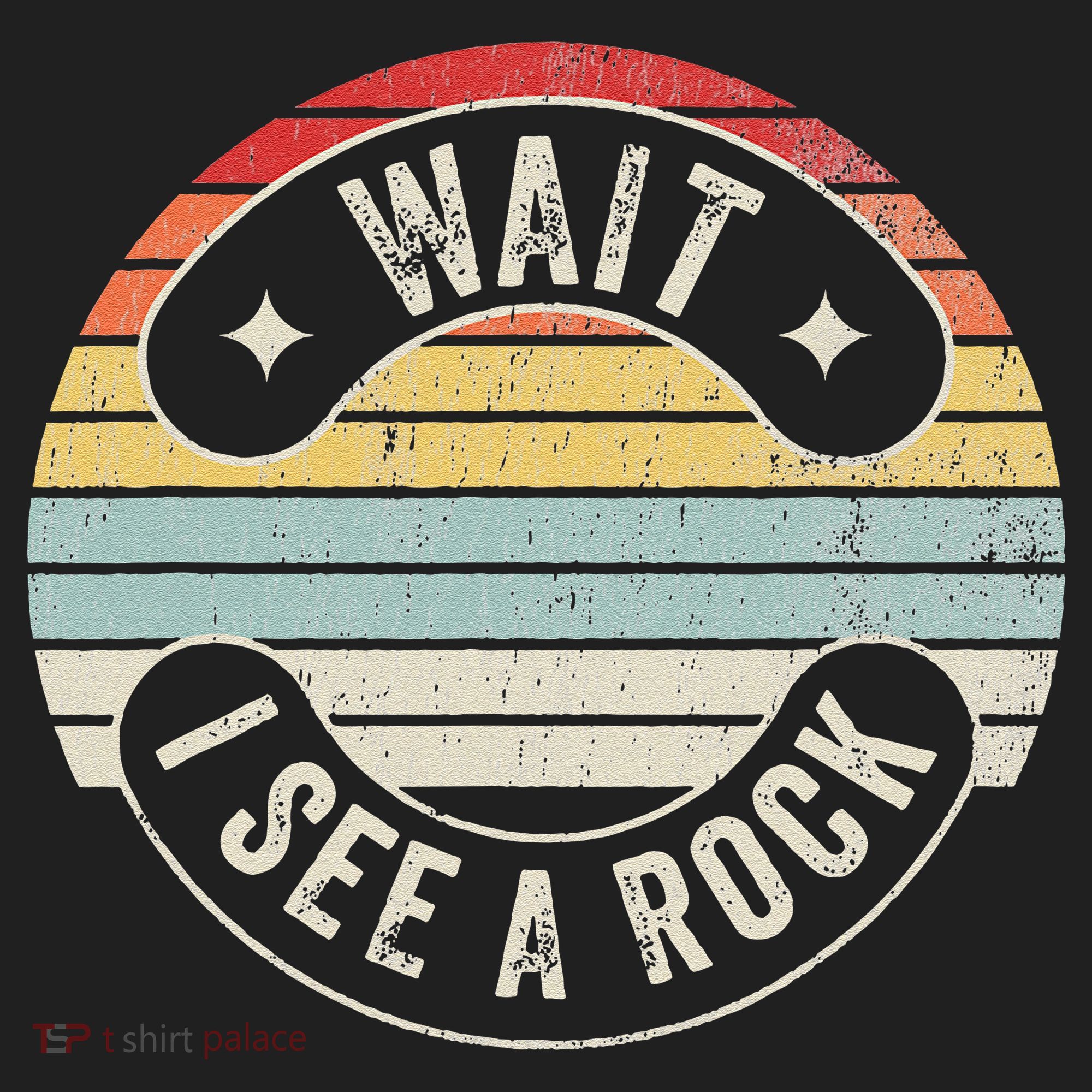 Wait I See A Rock Retro Sunset Style Geological Hat