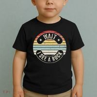 Wait I See A Rock Retro Sunset Style Geological Toddler T-Shirt thumb 2