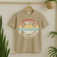 Wait I See A Rock Retro Sunset Style Geological T-Shirt thumb 2