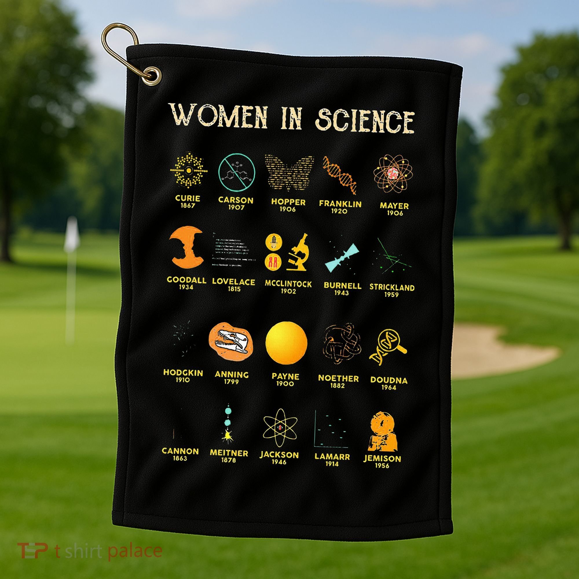 Women In Science Golf Towel