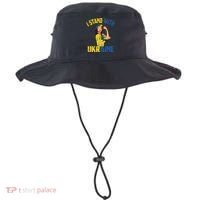Wo I Stand With Ukrain Support Ukraine Flag Cute Gift Bucket Hat thumb 0