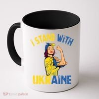Wo I Stand With Ukrain Support Ukraine Flag Cute Gift Coffee Mug thumb 0