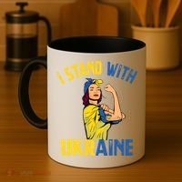 Wo I Stand With Ukrain Support Ukraine Flag Cute Gift Coffee Mug thumb 4