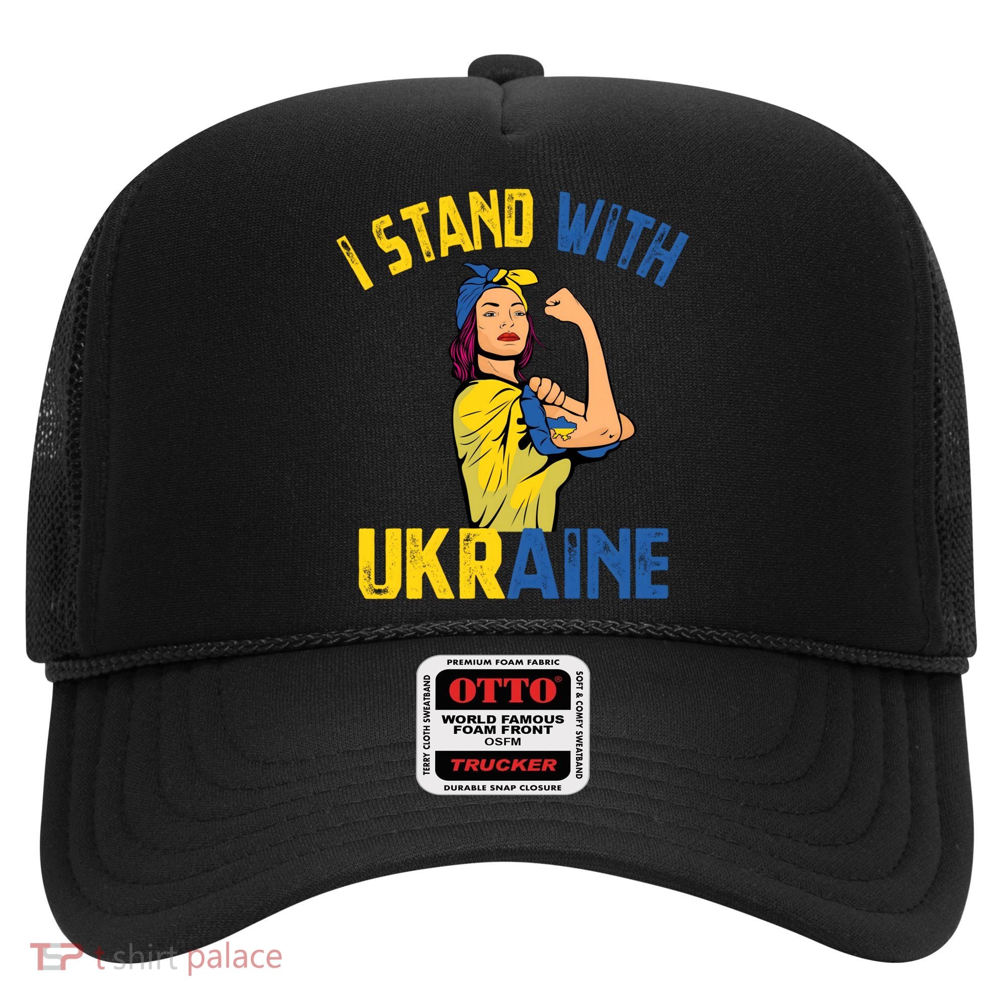 Wo I Stand With Ukrain Support Ukraine Flag Cute Gift Hat
