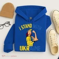 Wo I Stand With Ukrain Support Ukraine Flag Cute Gift Hoodie thumb 4