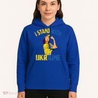 Wo I Stand With Ukrain Support Ukraine Flag Cute Gift Hoodie thumb 5