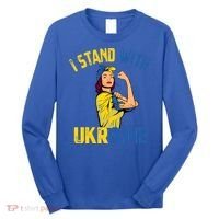 Wo I Stand With Ukrain Support Ukraine Flag Cute Gift Long Sleeve Shirt thumb 0