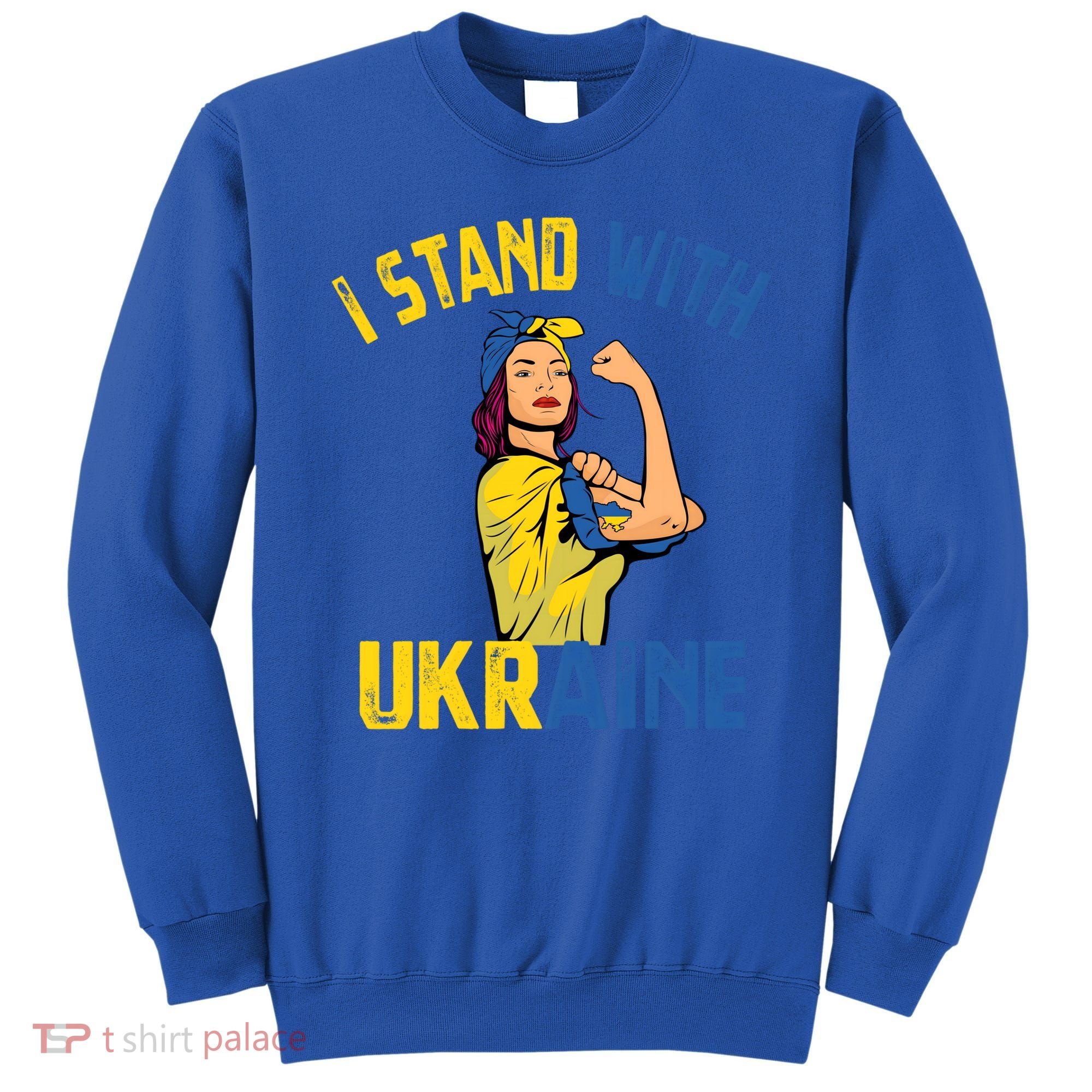 Wo I Stand With Ukrain Support Ukraine Flag Cute Gift Sweatshirt