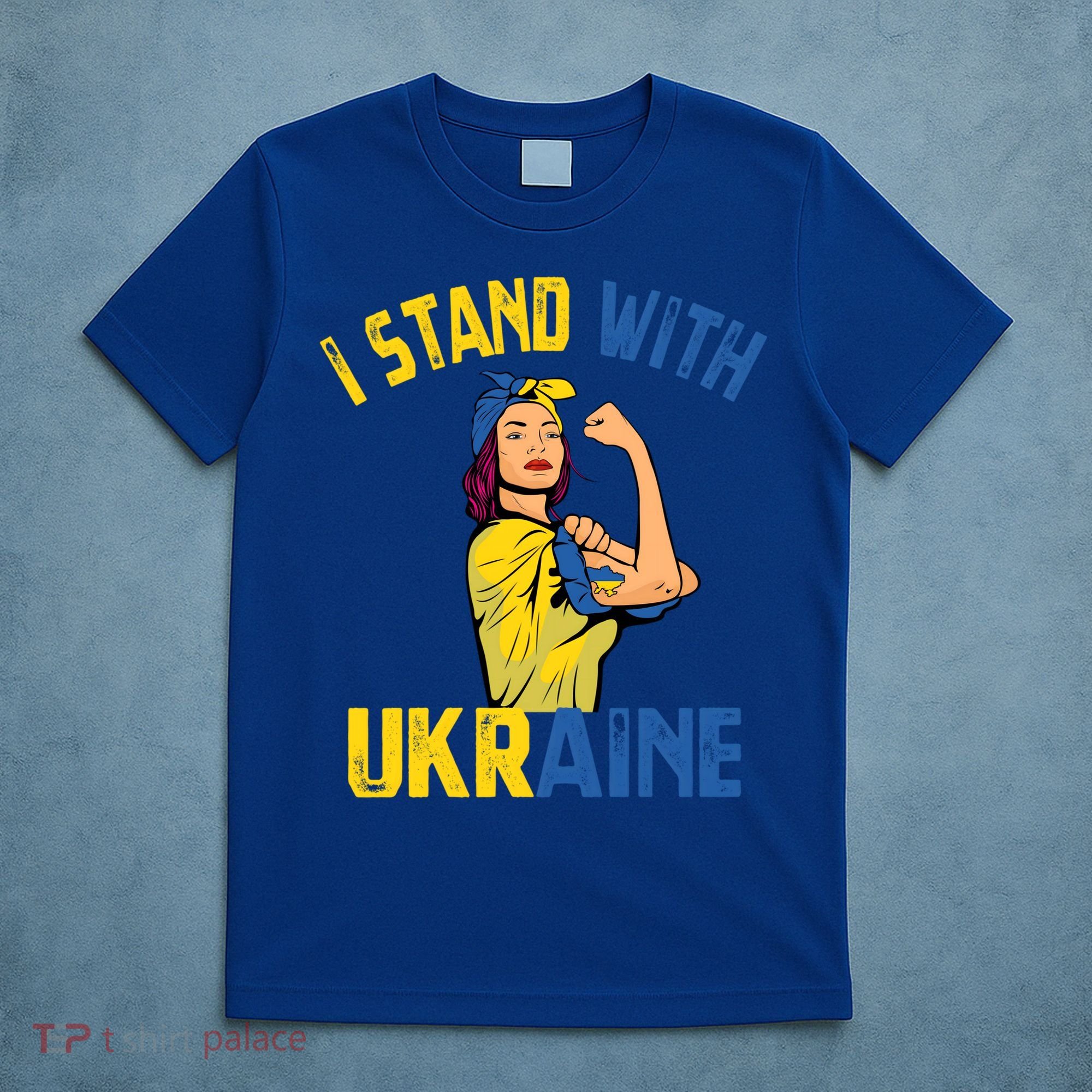 Wo I Stand With Ukrain Support Ukraine Flag Cute Gift T-Shirt