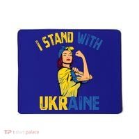 Wo I Stand With Ukrain Support Ukraine Flag Cute Gift Mousepad thumb 0