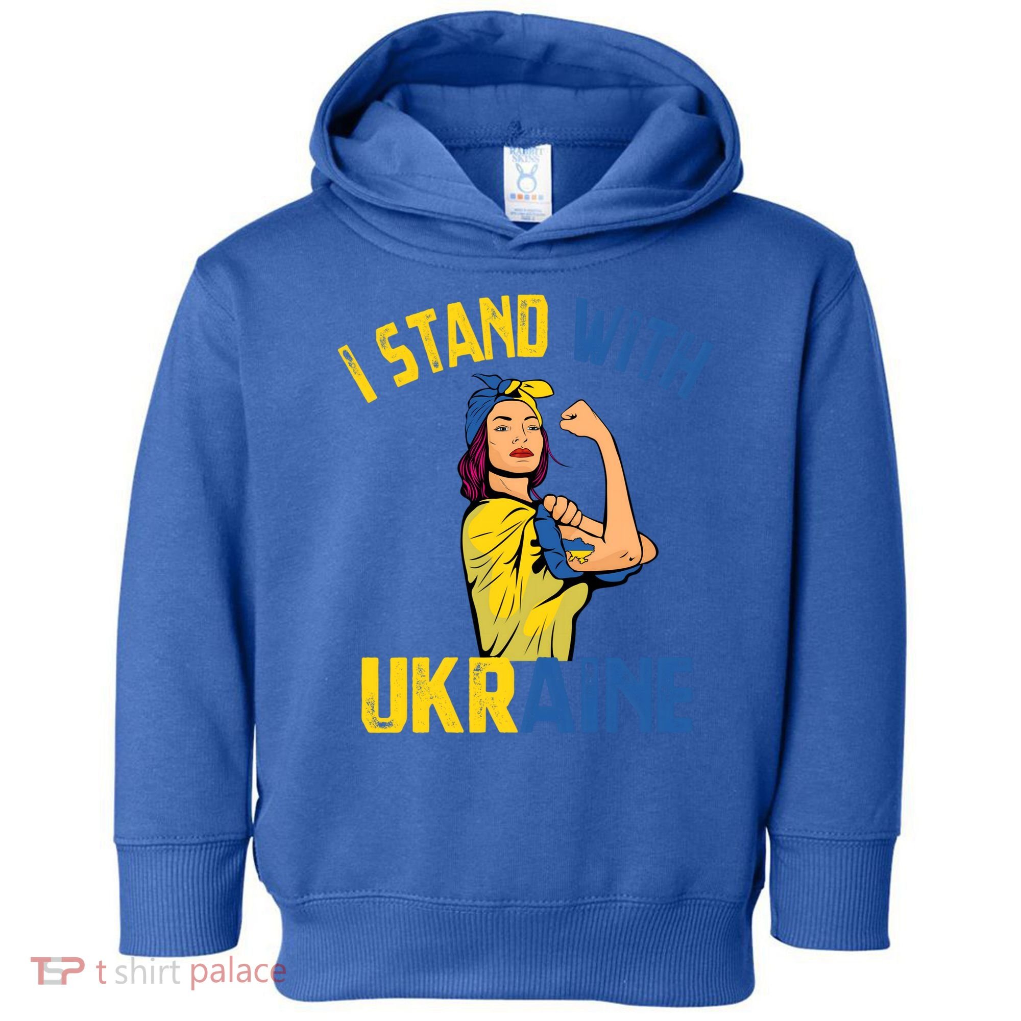 Wo I Stand With Ukrain Support Ukraine Flag Cute Gift Toddler Hoodie