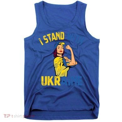 Wo I Stand With Ukrain Support Ukraine Flag Cute Gift Tank Top