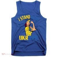 Wo I Stand With Ukrain Support Ukraine Flag Cute Gift Tank Top thumb 0