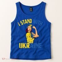 Wo I Stand With Ukrain Support Ukraine Flag Cute Gift Tank Top thumb 2