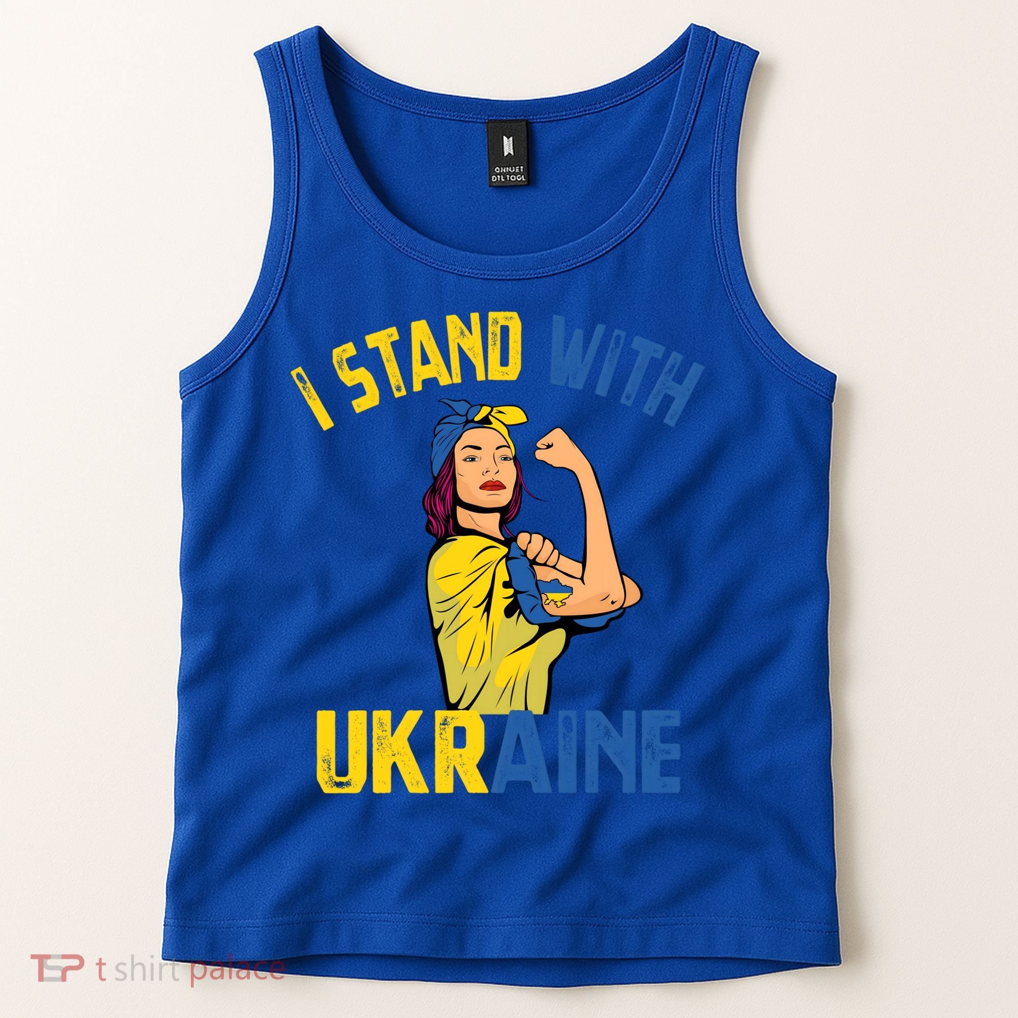 Wo I Stand With Ukrain Support Ukraine Flag Cute Gift Tank Top