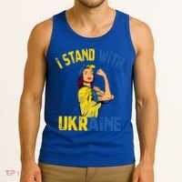 Wo I Stand With Ukrain Support Ukraine Flag Cute Gift Tank Top thumb 3