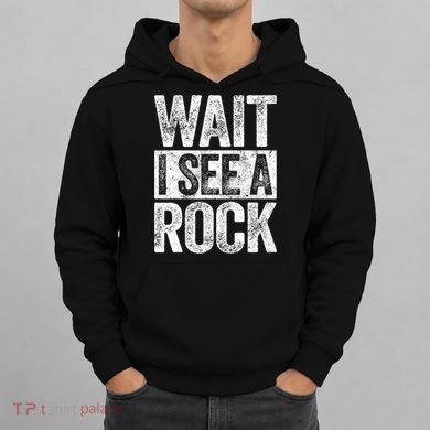 Wait I See A Rock Funny Geologist Gift Hoodie