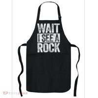 Wait I See A Rock Funny Geologist Gift Apron thumb 0