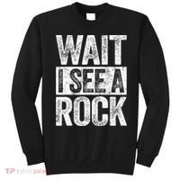 Wait I See A Rock Funny Geologist Gift Sweatshirt thumb 0