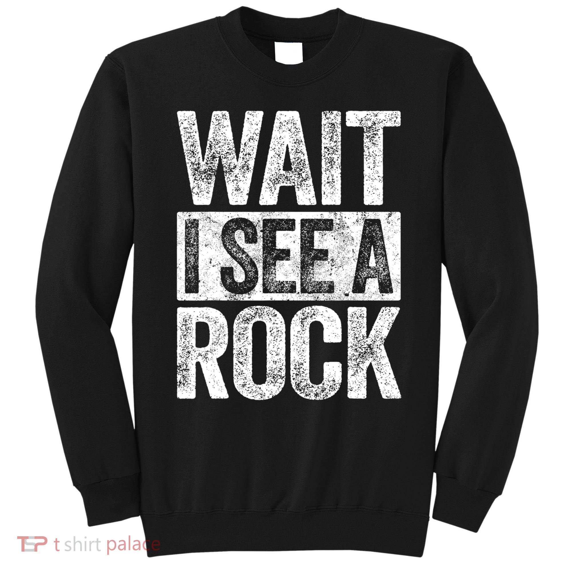 Wait I See A Rock Funny Geologist Gift Sweatshirt