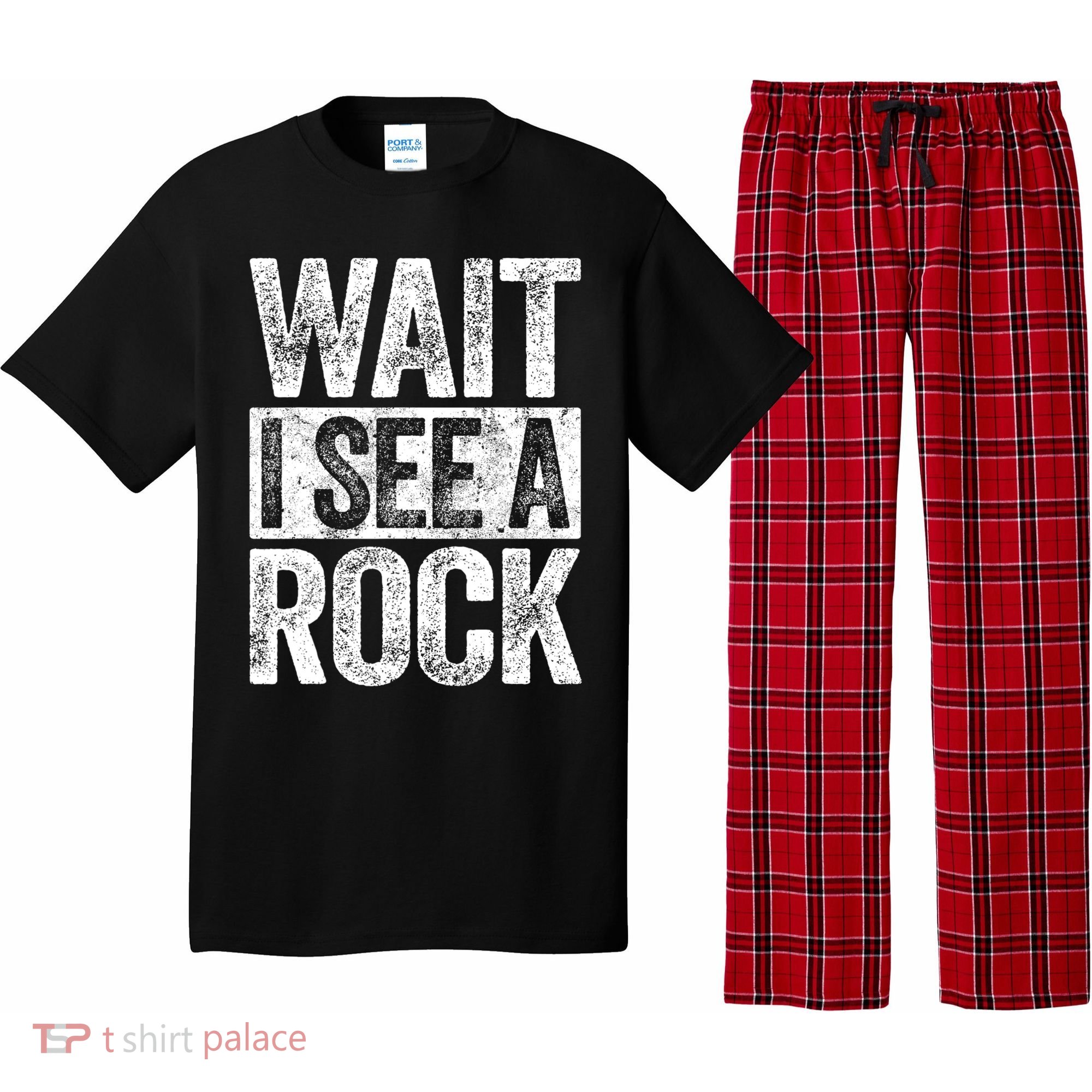 Wait I See A Rock Funny Geologist Gift Pajama Set