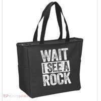 Wait I See A Rock Funny Geologist Gift Tote Bag thumb 2
