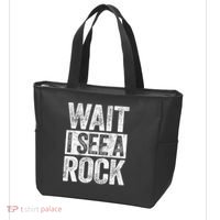 Wait I See A Rock Funny Geologist Gift Tote Bag thumb 3