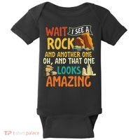 Wait I See A Rock Rock Collector Geode Hunter Geology Baby Bodysuit thumb 0